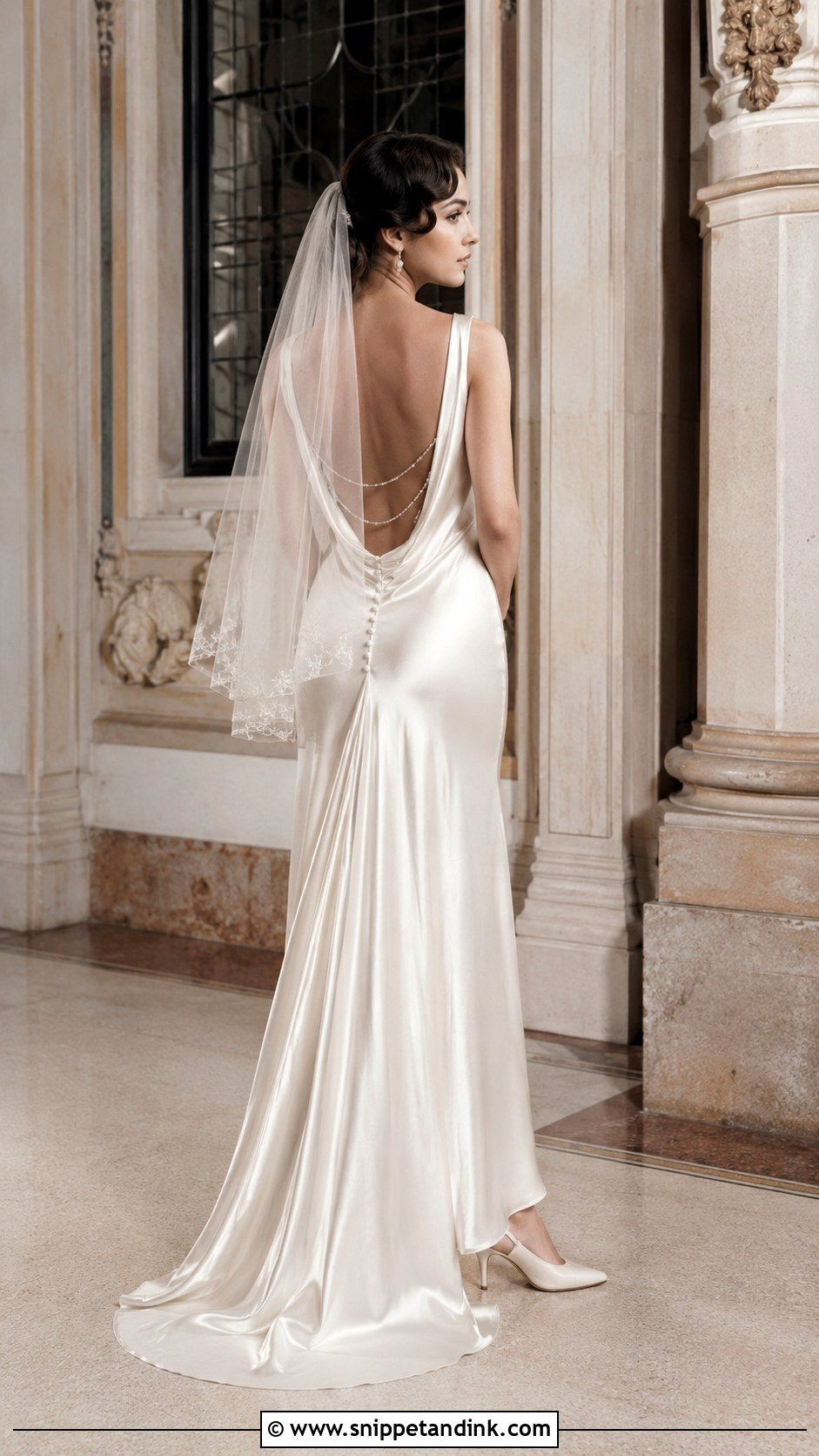 Low Back 1920s Wedding Dress - Snippet and Ink - 20 Roaring 20s Wedding Dress Ideas