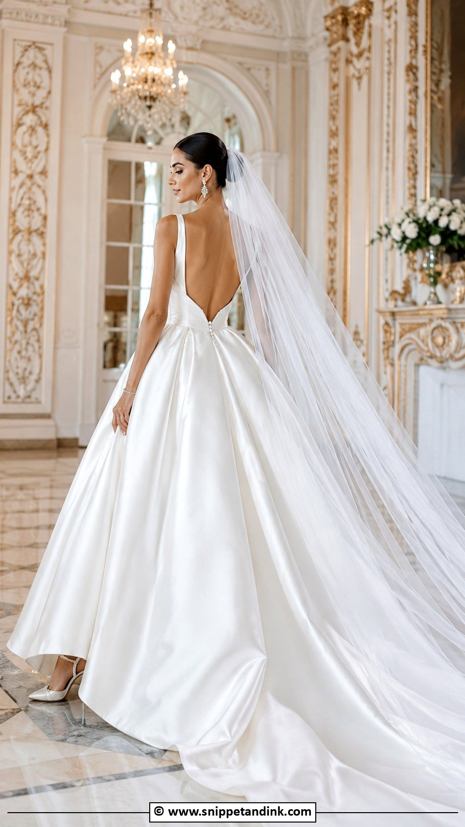 Low Back Ball Gown Wedding Dress - Snippet and Ink - 30 Low Back Wedding Dress Ideas