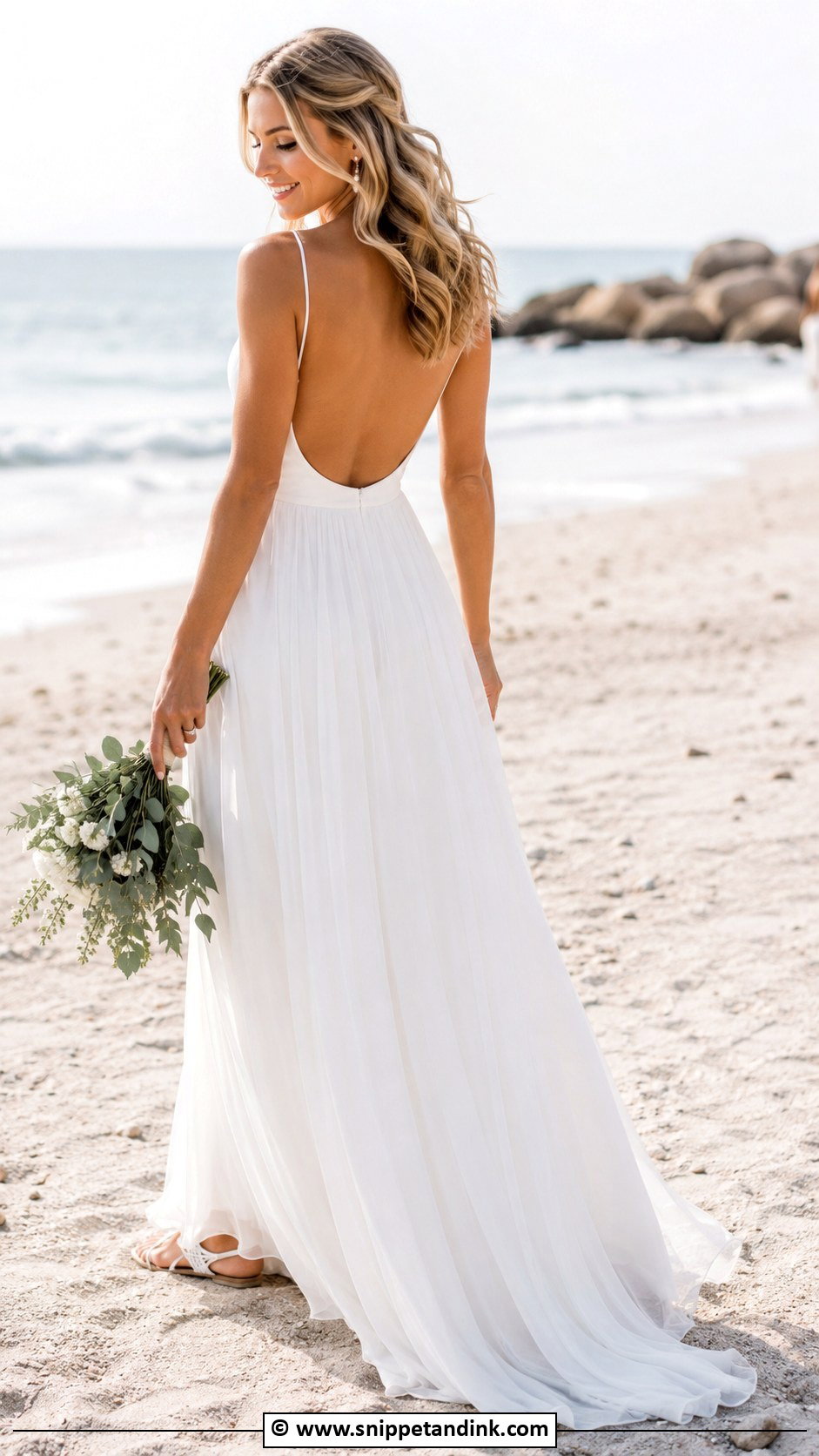 Low Back Beach Wedding Dress - Snippet and Ink - 30 Low Back Wedding Dress Ideas