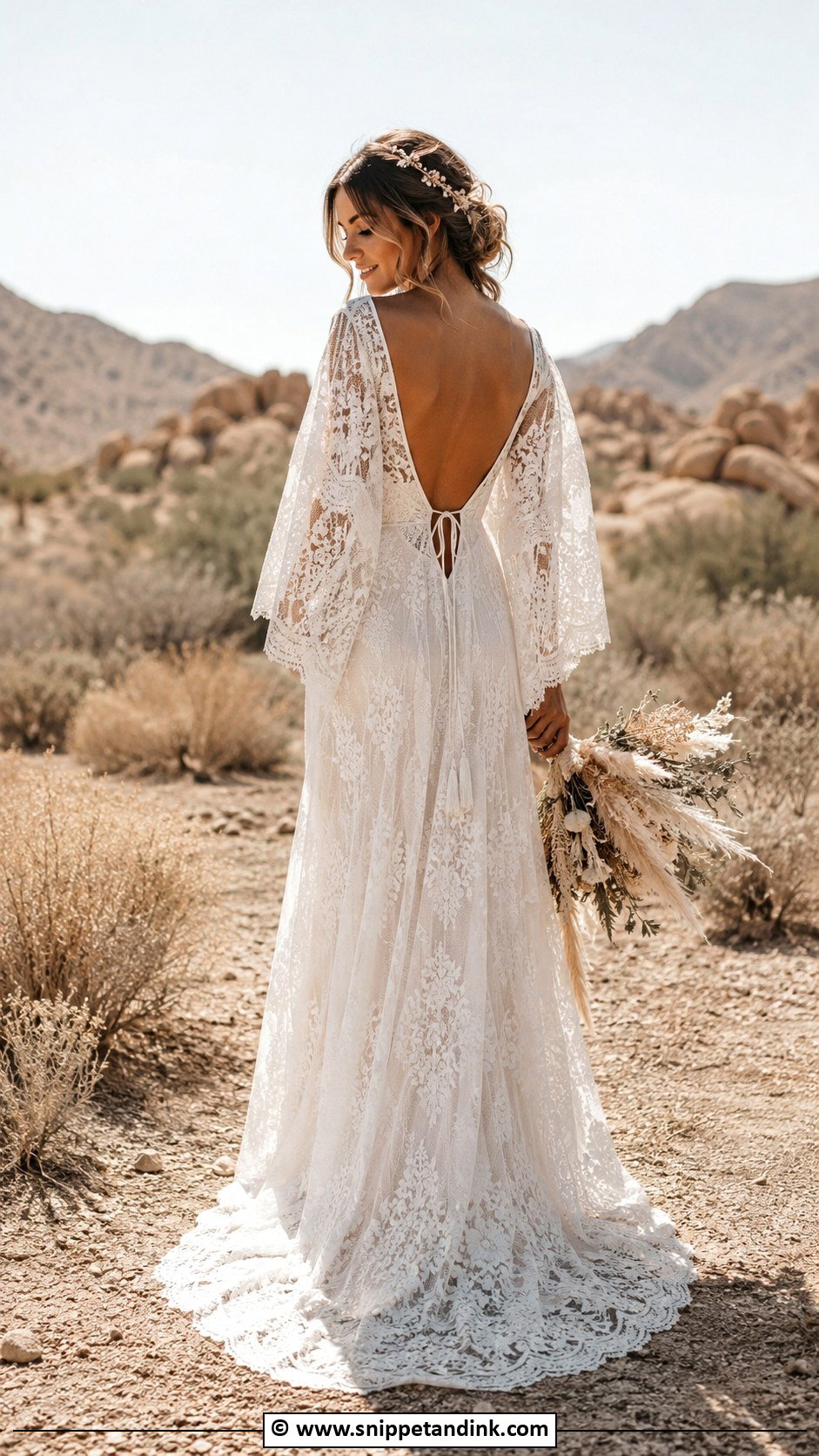 Low Back Boho Wedding Dress - Snippet and Ink - 30 Low Back Wedding Dress Ideas