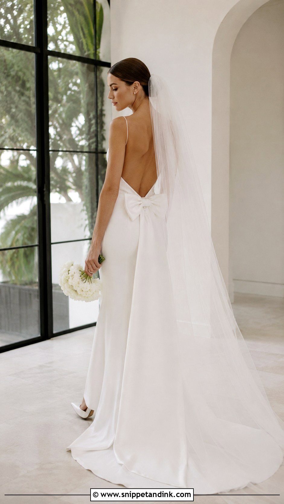 Low Back Bow Wedding Dress - Snippet and Ink - 20 Wedding Dress Details Ideas
