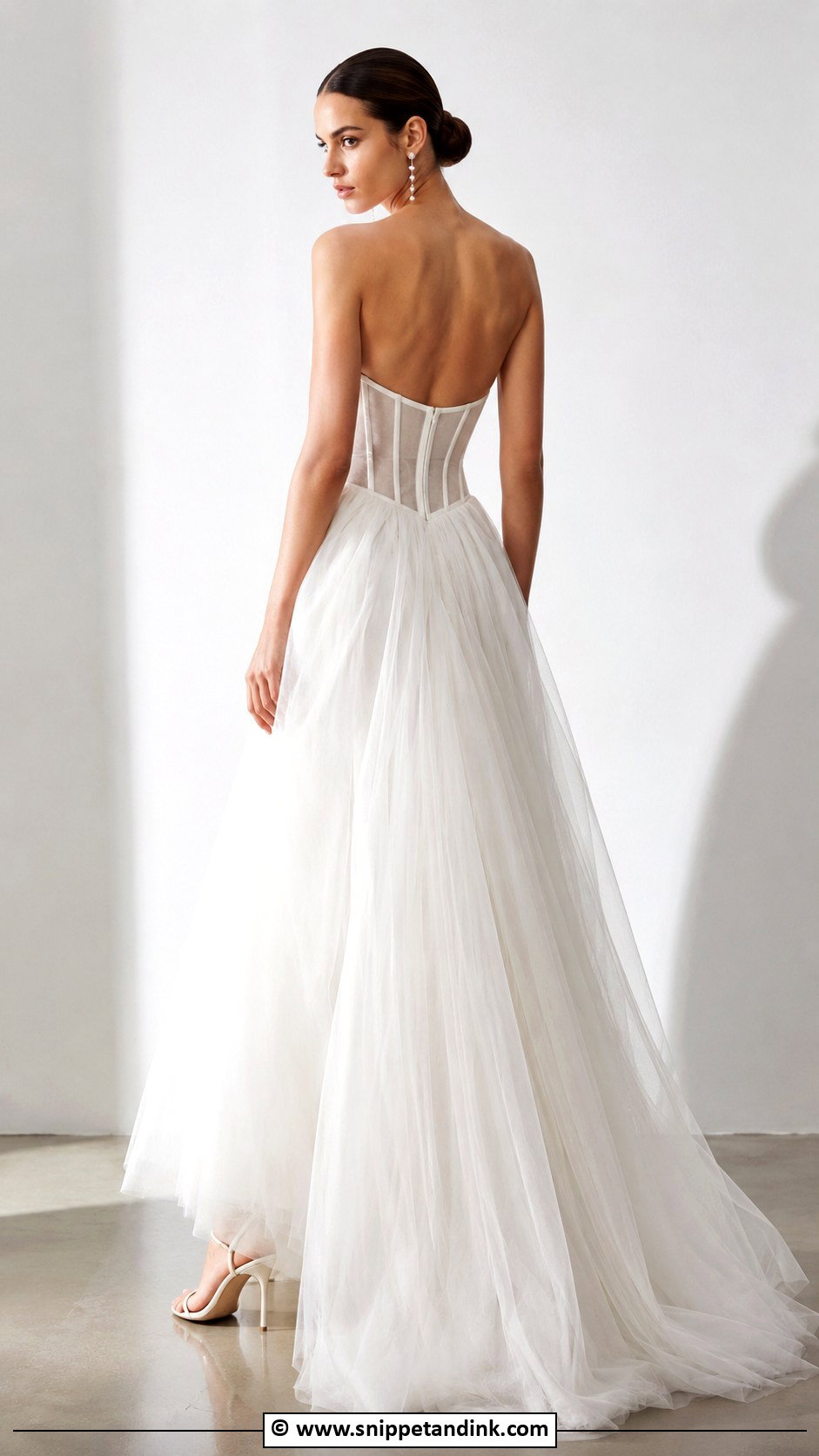 Low Back Corset Wedding Dress - Snippet and Ink - 30 Low Back Wedding Dress Ideas