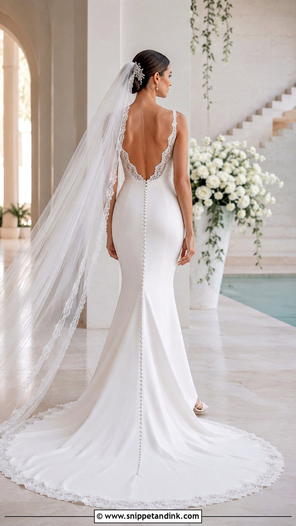 Low Back Fit and Flare Wedding Dress - Snippet and Ink - 20 Fit and Flare Wedding Dresses