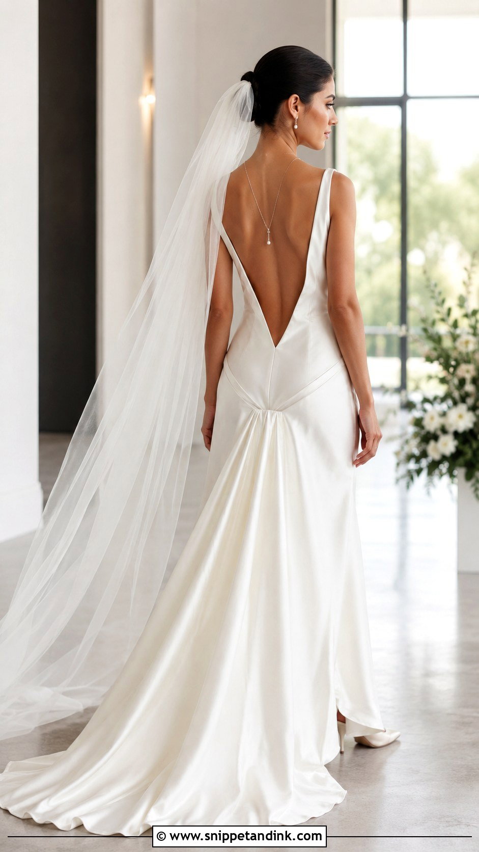 Low Back Low Waisted Wedding Dress - Snippet and Ink - 20 Low Waisted Wedding Dress Ideas