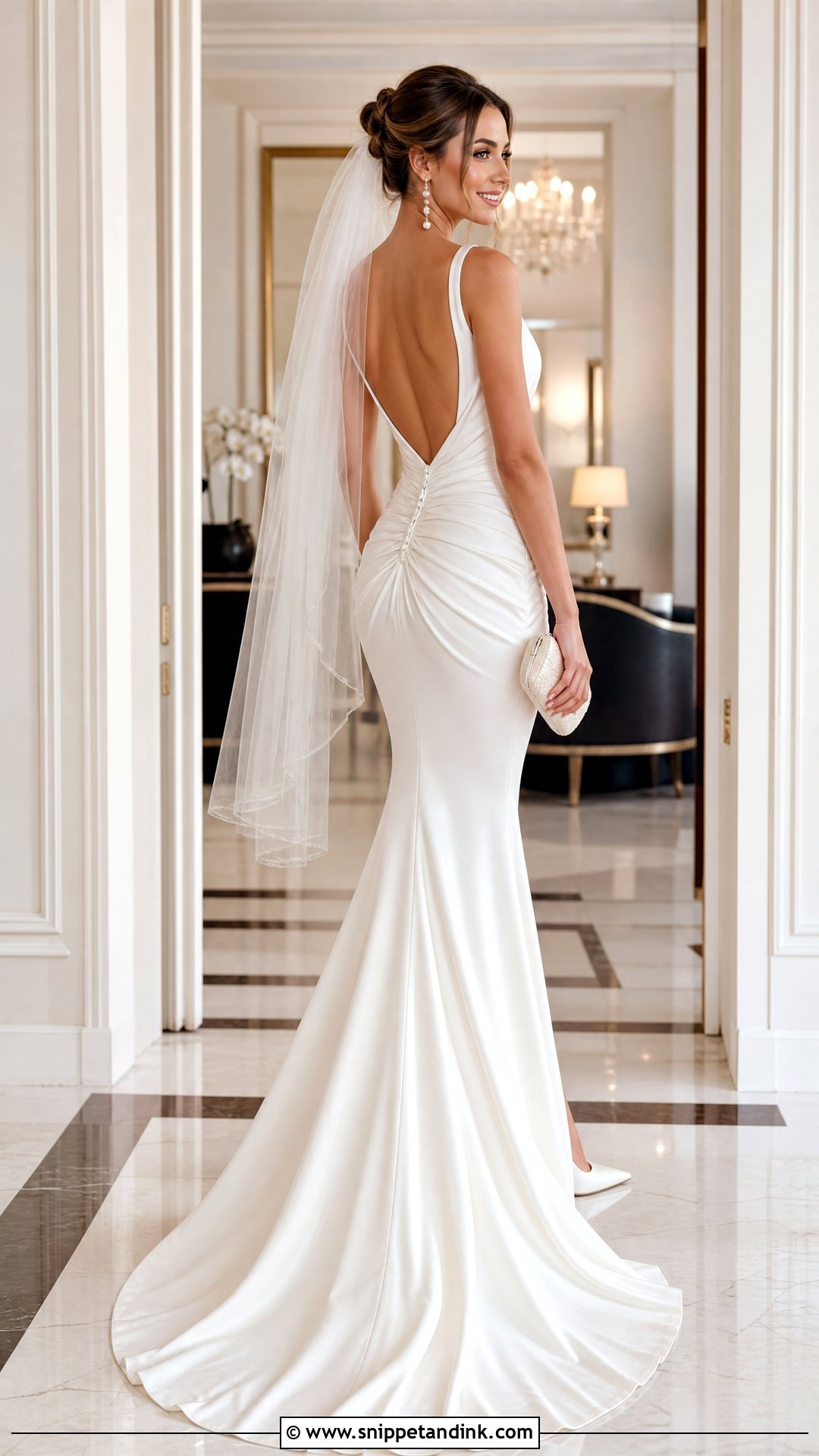 Low Back Ruched Wedding Dress - Snippet and Ink - 25 Ruched Wedding Dress Ideas