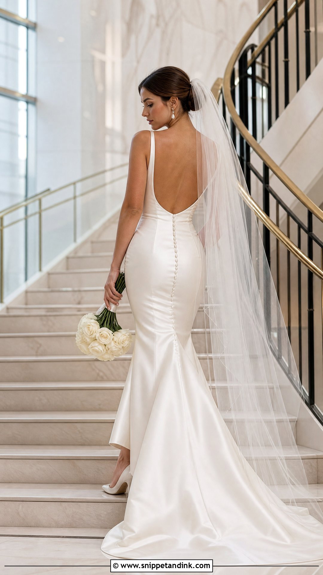 Low Back Satin Mermaid Wedding Dress - Snippet and Ink - 25 Simple Mermaid Wedding Dress Ideas