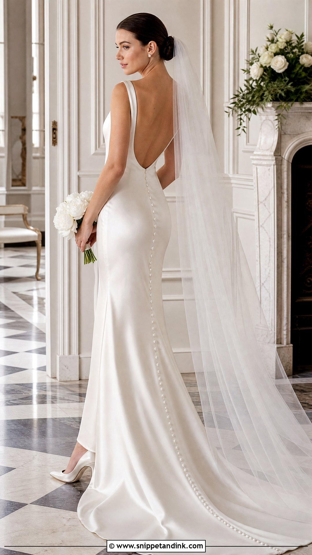 Low Back Satin Wedding Gown - Snippet and Ink - 20 Wedding Gown Simple Classy Ideas