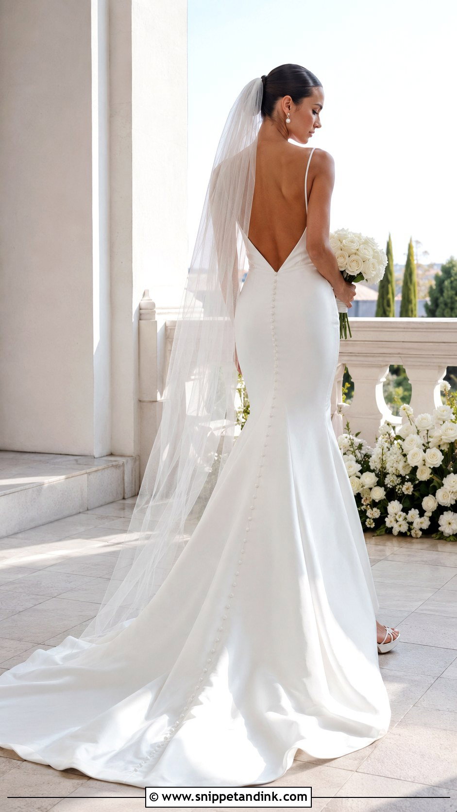 Low Back Silk Mermaid Wedding Dress - Snippet and Ink - 20 Silk Mermaid Wedding Dress Ideas