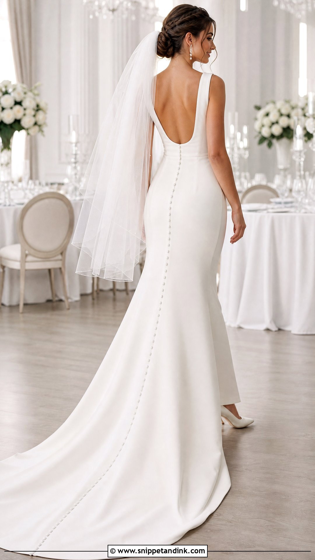 Low Back Thick Strap Wedding Dress - Snippet and Ink - 20 Thick Strap Wedding Dress Ideas
