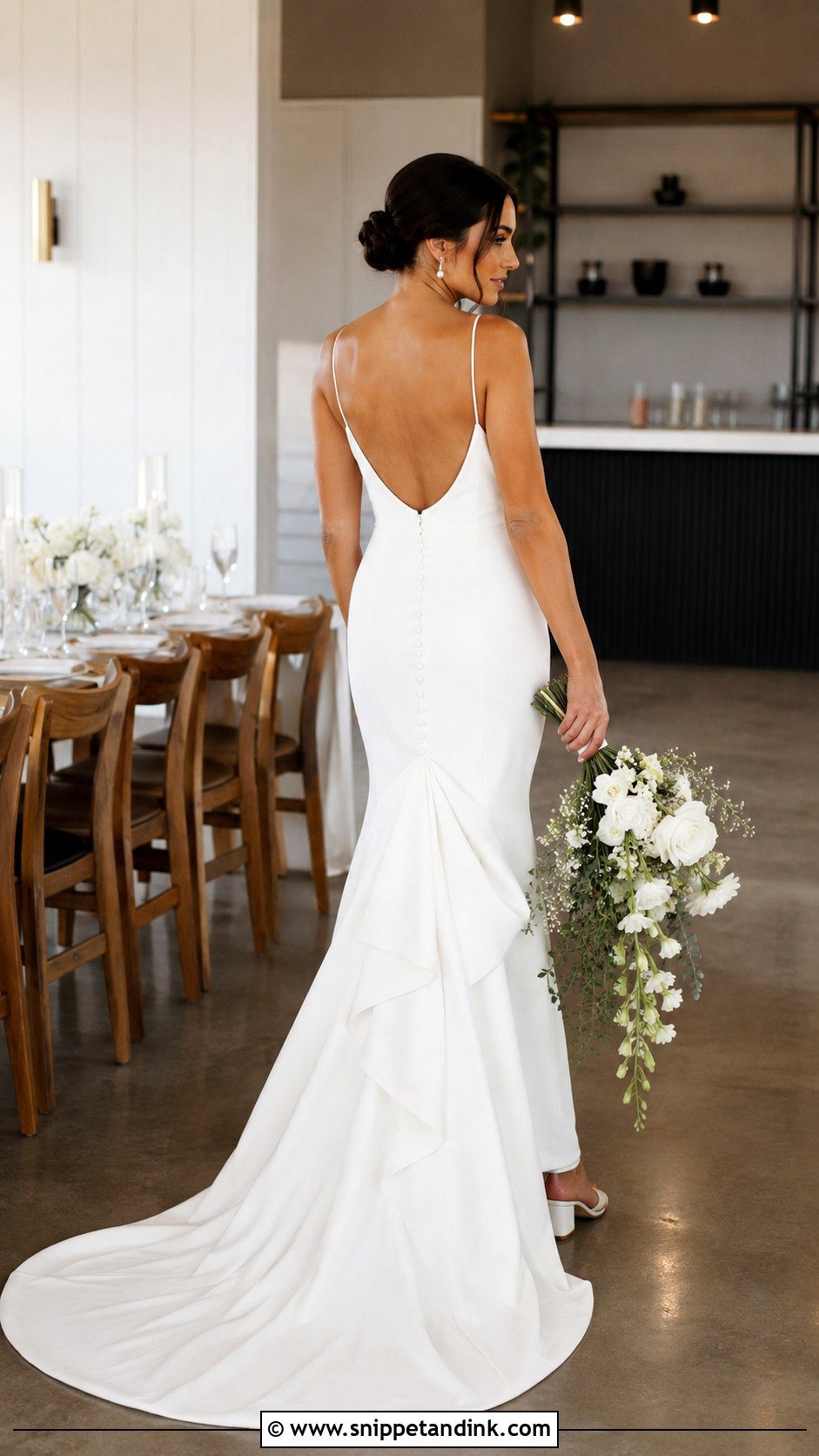 Low Bustle for Fit and Flare Wedding Dress - Snippet and Ink - 20 Dress Bustle Ideas