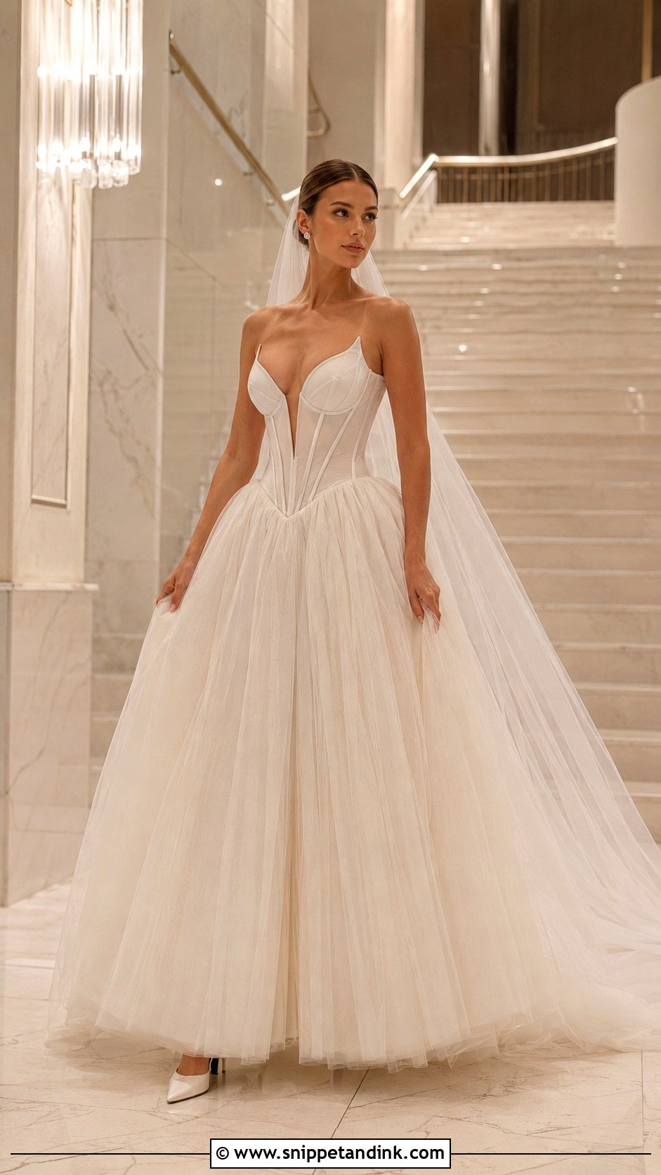 Low Cut Corset Wedding Dress - Snippet and Ink - 20 Low Cut Wedding Dress Ideas