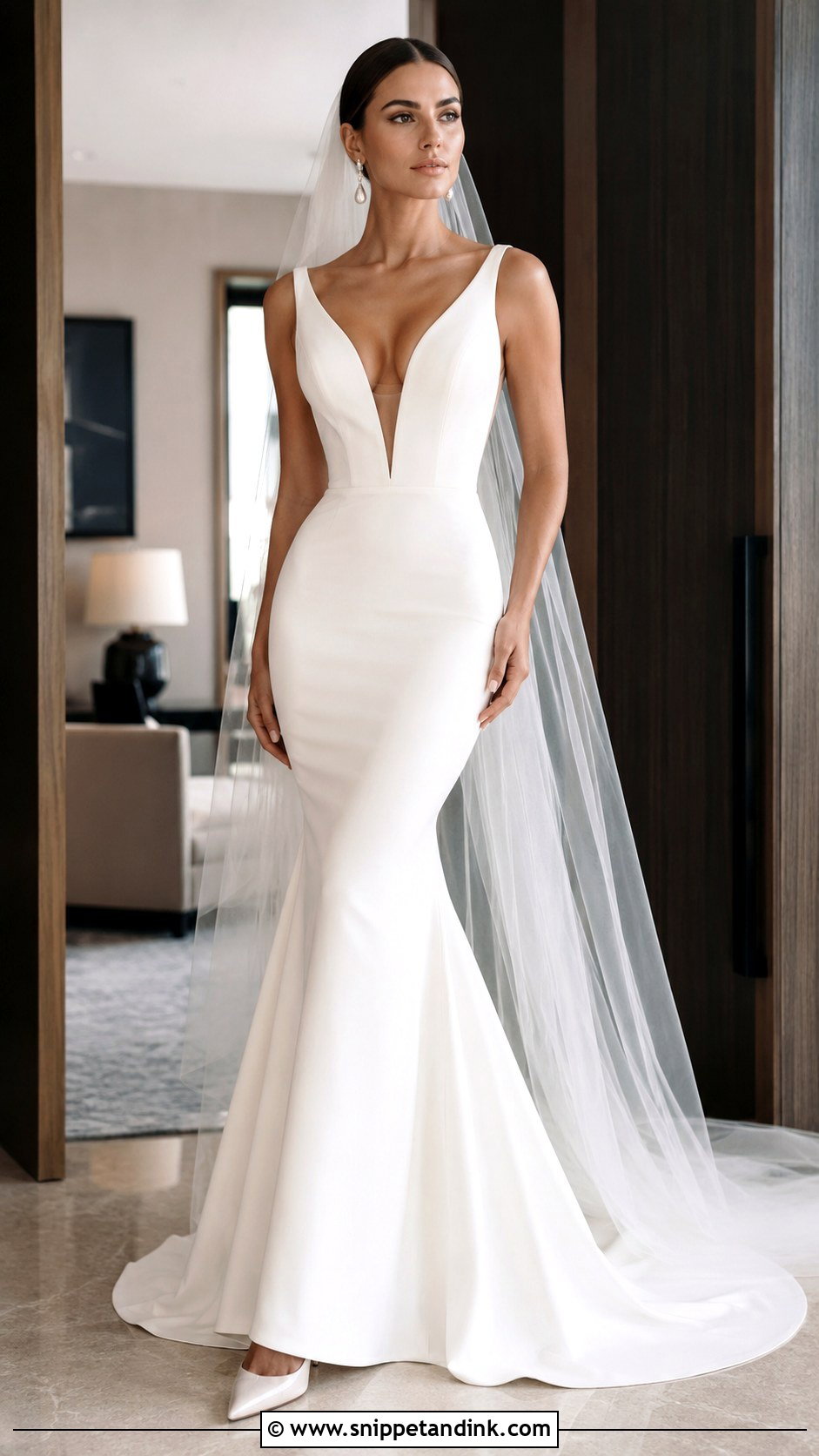 Low Cut Mermaid Wedding Dress - Snippet and Ink - 20 Low Cut Wedding Dress Ideas