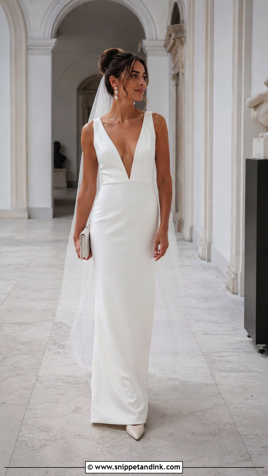 Low Cut Minimalist Wedding Dress - Snippet and Ink - 20 Low Cut Wedding Dress Ideas