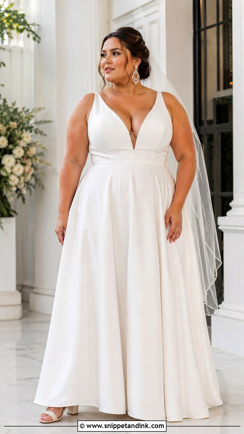 Low Cut Plus Size Wedding Dress - Snippet and Ink - 20 Low Cut Wedding Dress Ideas