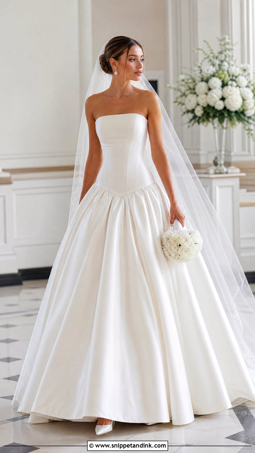 Low Waist Ball Gown Wedding Dress - Snippet and Ink - 25 Low Waist Wedding Dress Ideas