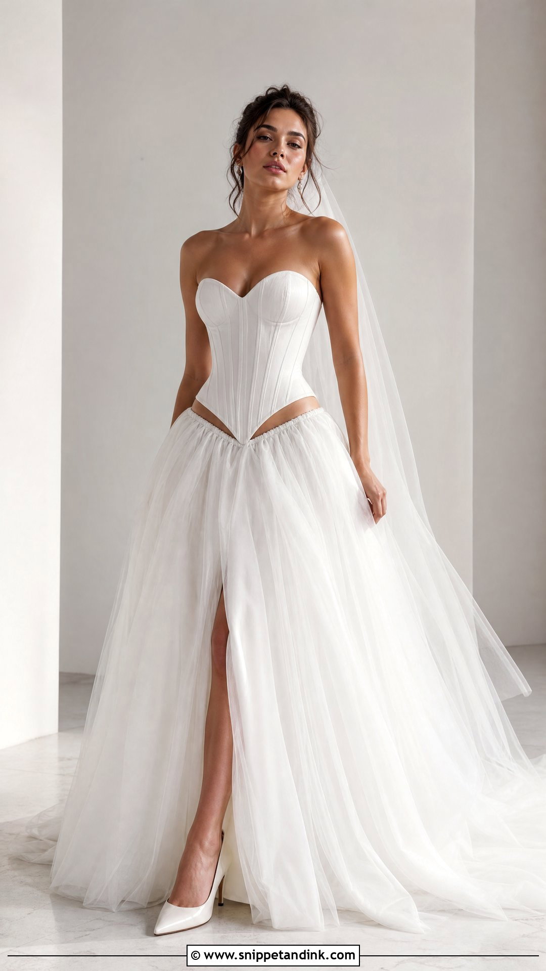 Low Waist Corset Wedding Dress - Snippet and Ink - 25 Low Waist Wedding Dress Ideas