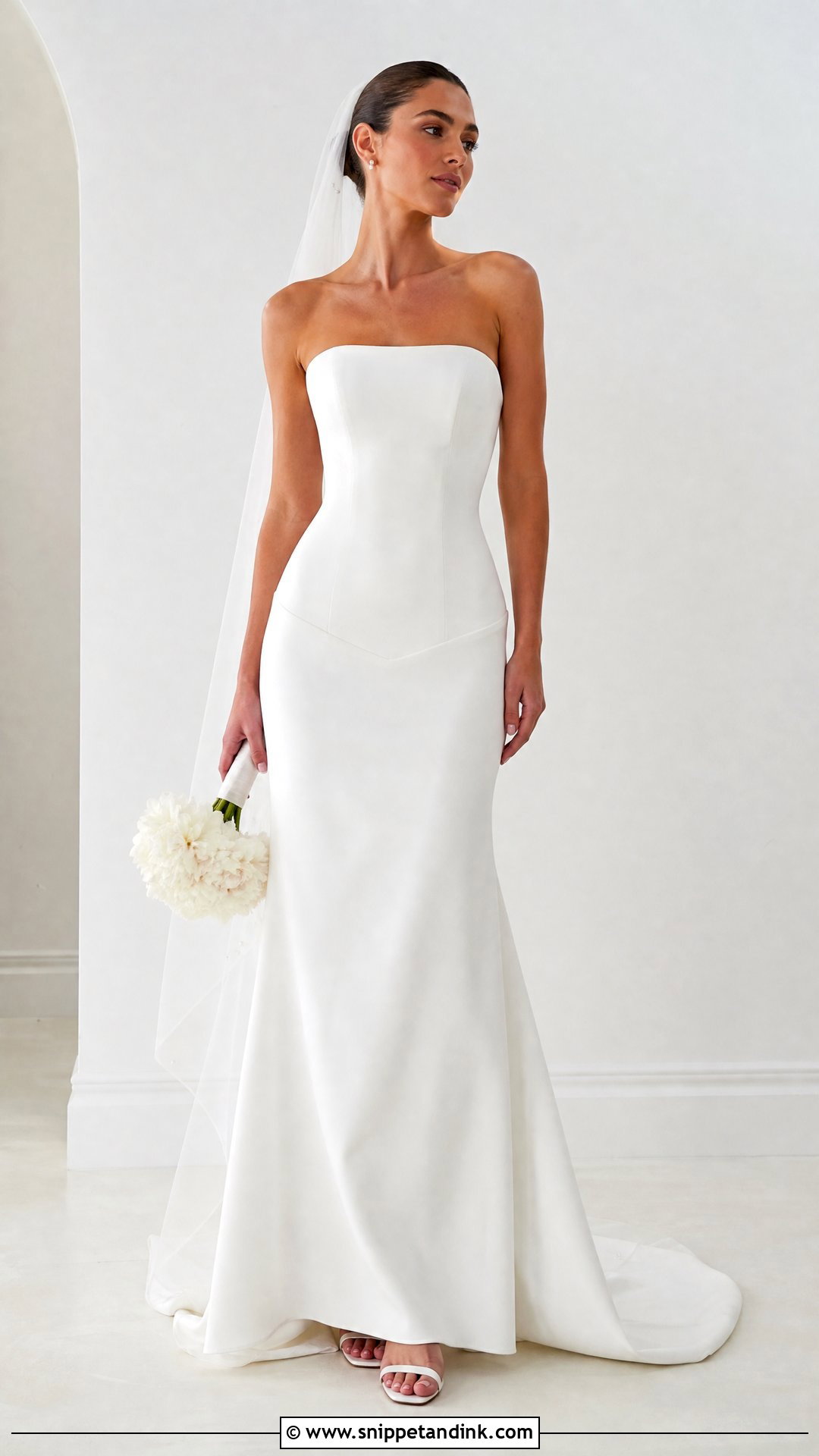 Low Waist Minimal Wedding Dress - Snippet and Ink - 25 Low Waist Wedding Dress Ideas