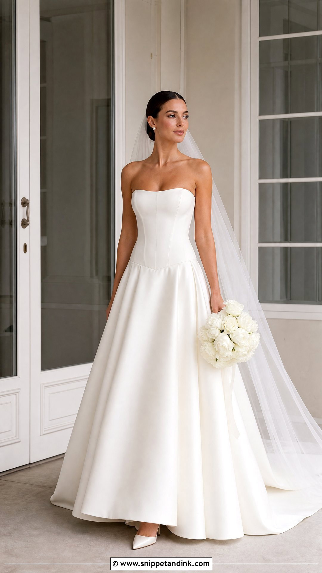 Low Waist Strapless Wedding Dress - Snippet and Ink - 25 Low Waist Wedding Dress Ideas