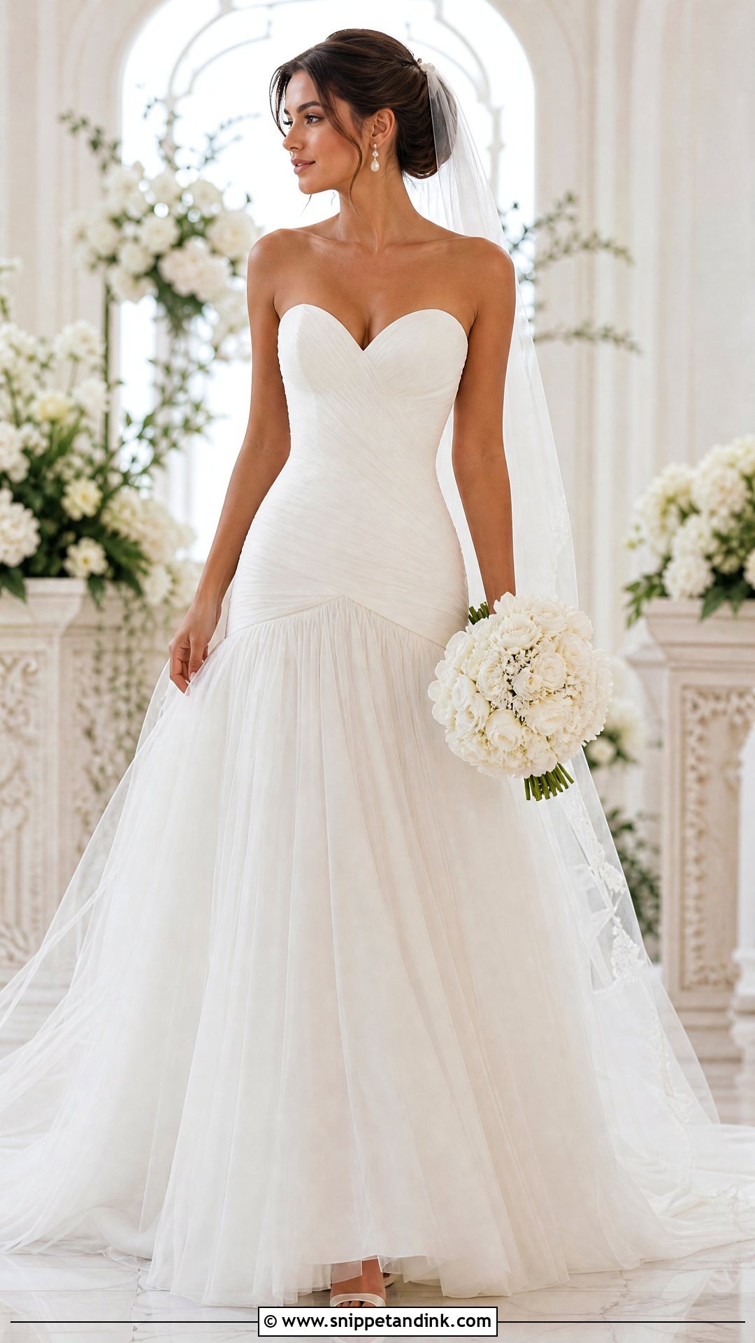 Low Waist Sweetheart Wedding Dress - Snippet and Ink - 25 Low Waist Wedding Dress Ideas