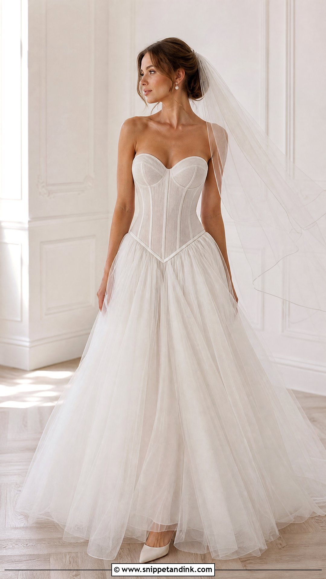 Low Waist Tulle Wedding Dress - Snippet and Ink - 25 Low Waist Wedding Dress Ideas