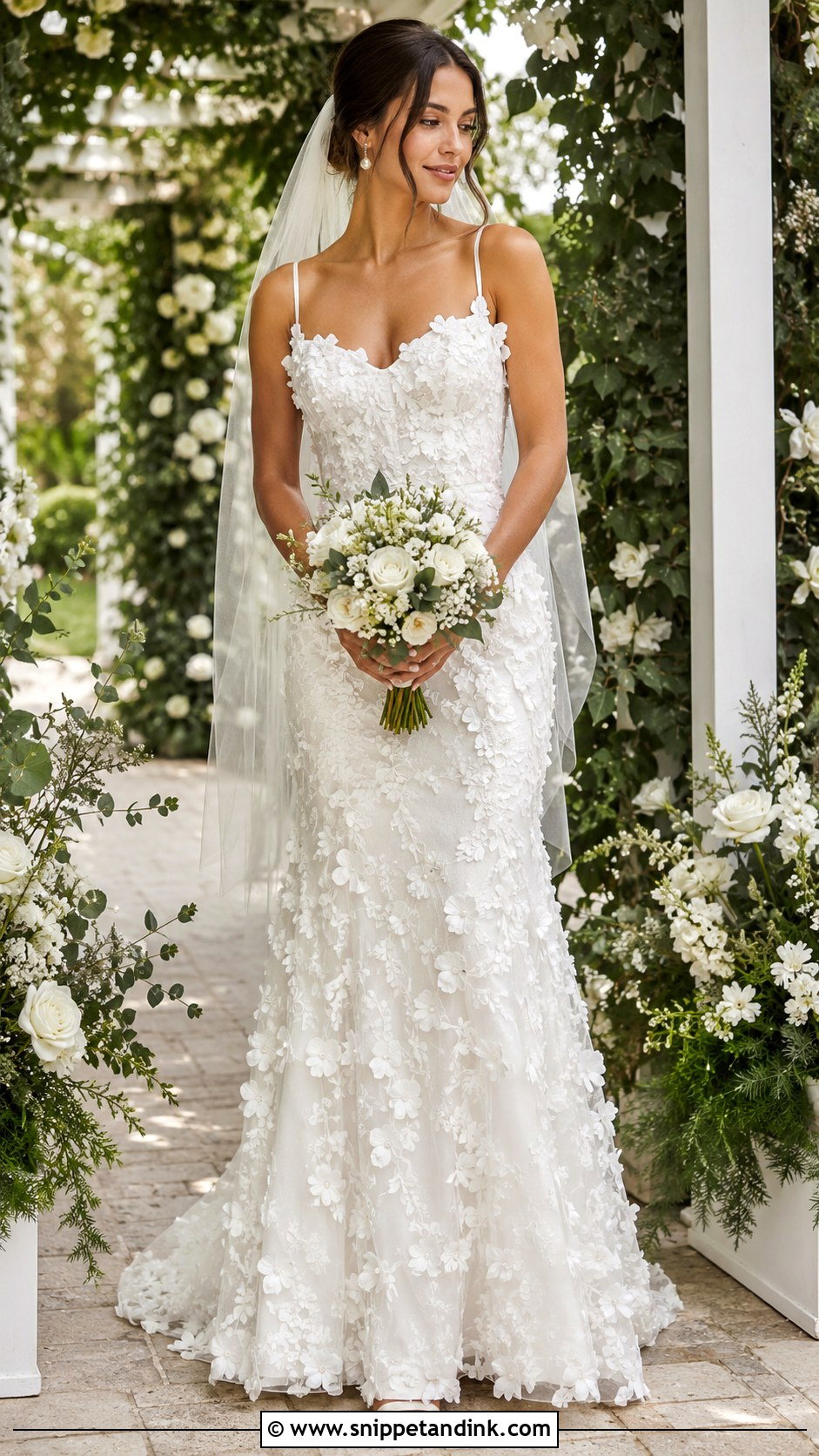 Lulus 3D Floral Wedding Dress - Snippet and Ink - 20 Lulus Wedding Dress Ideas