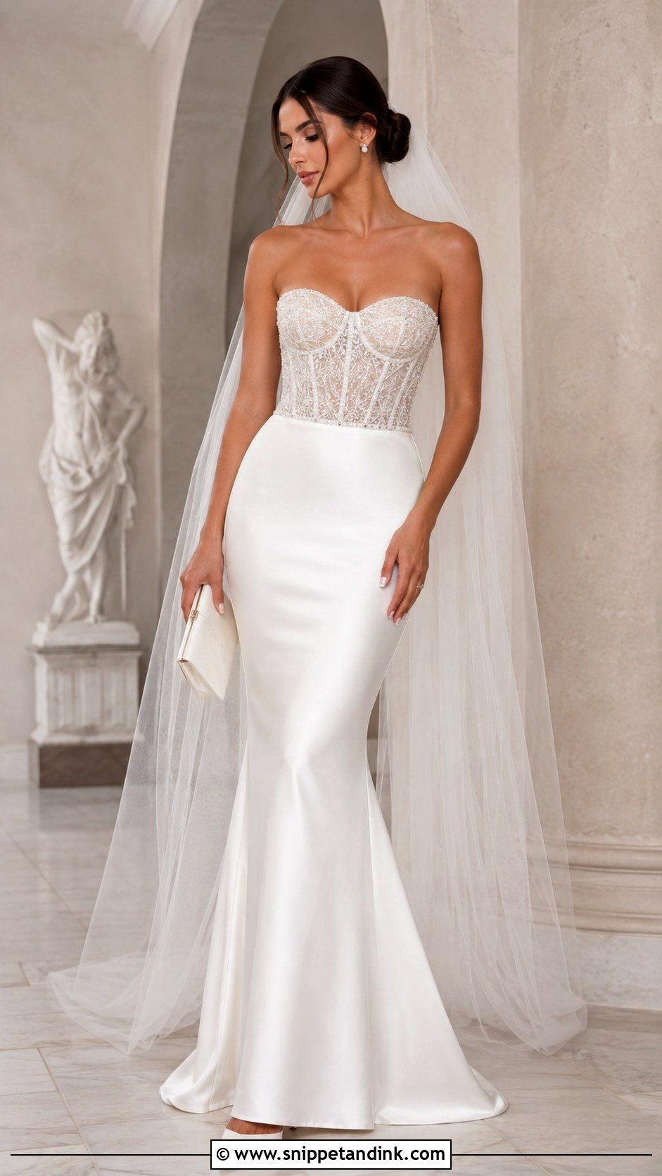 Lulus Beaded Bustier Wedding Dress - Snippet and Ink - 20 Lulus Wedding Dress Ideas