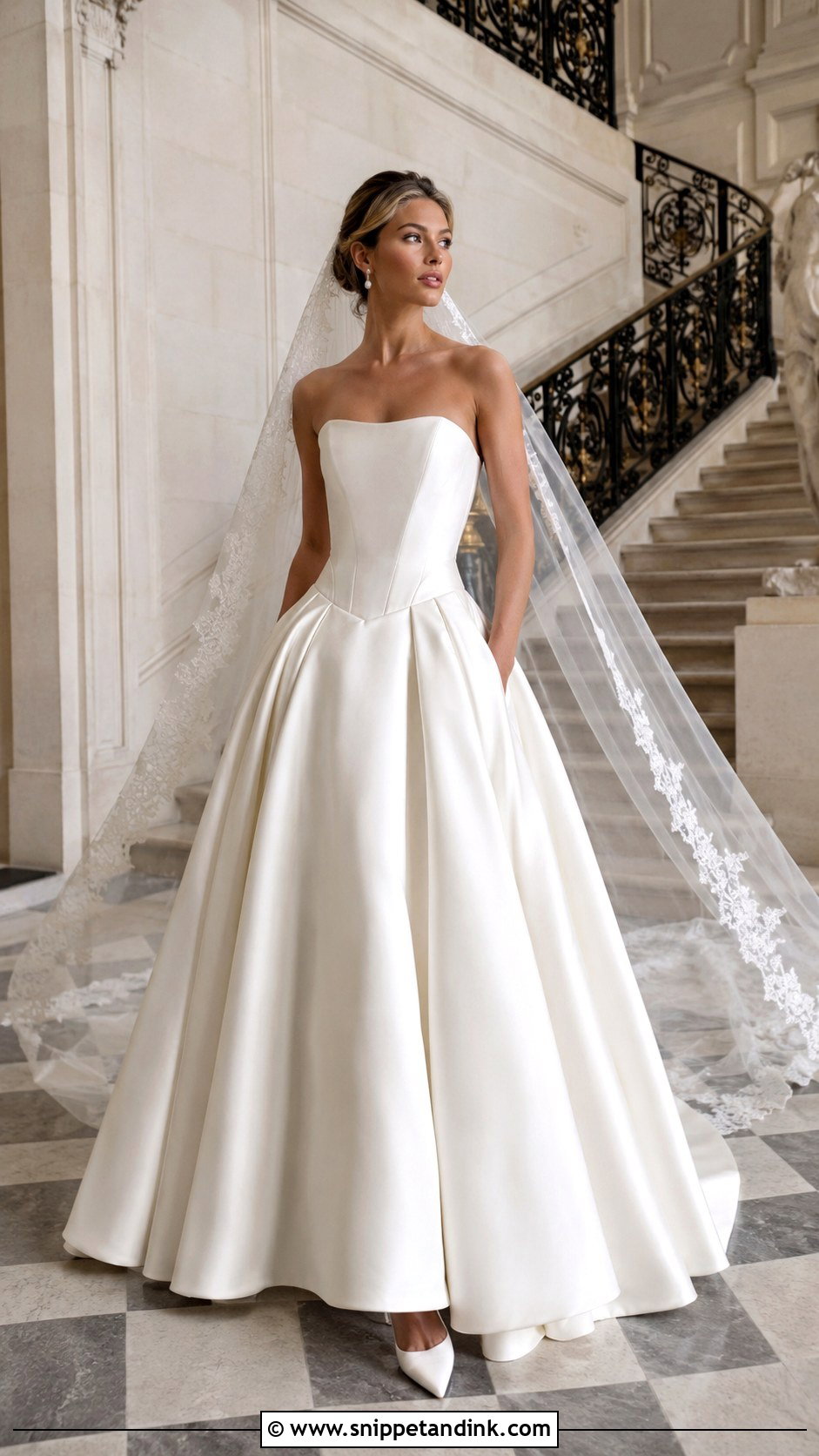 Luxury Basque Waist Wedding Gown - Snippet and Ink - 25 Luxury Wedding Gown Ideas