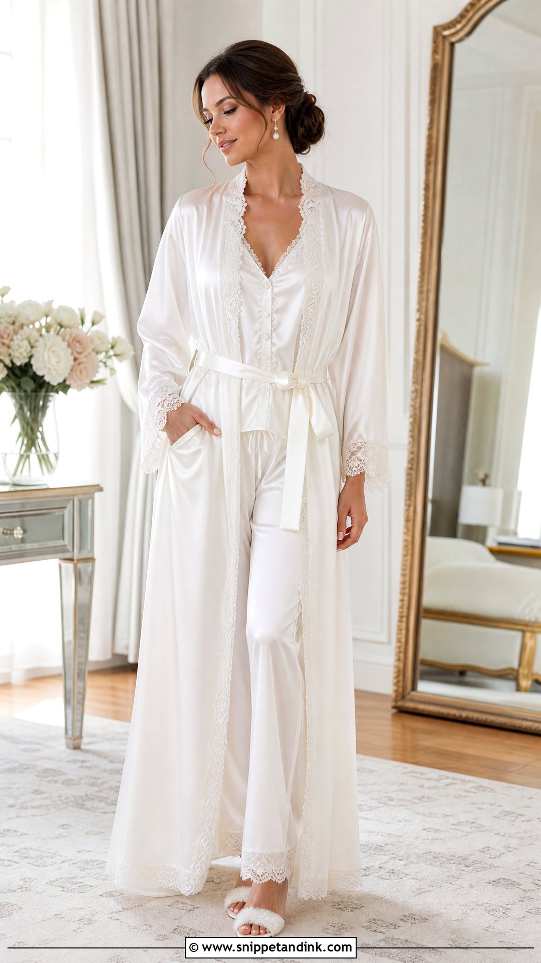 Luxury Bridal Robe Outfit - Snippet and Ink - 25 Wedding Robes for Bride Ideas