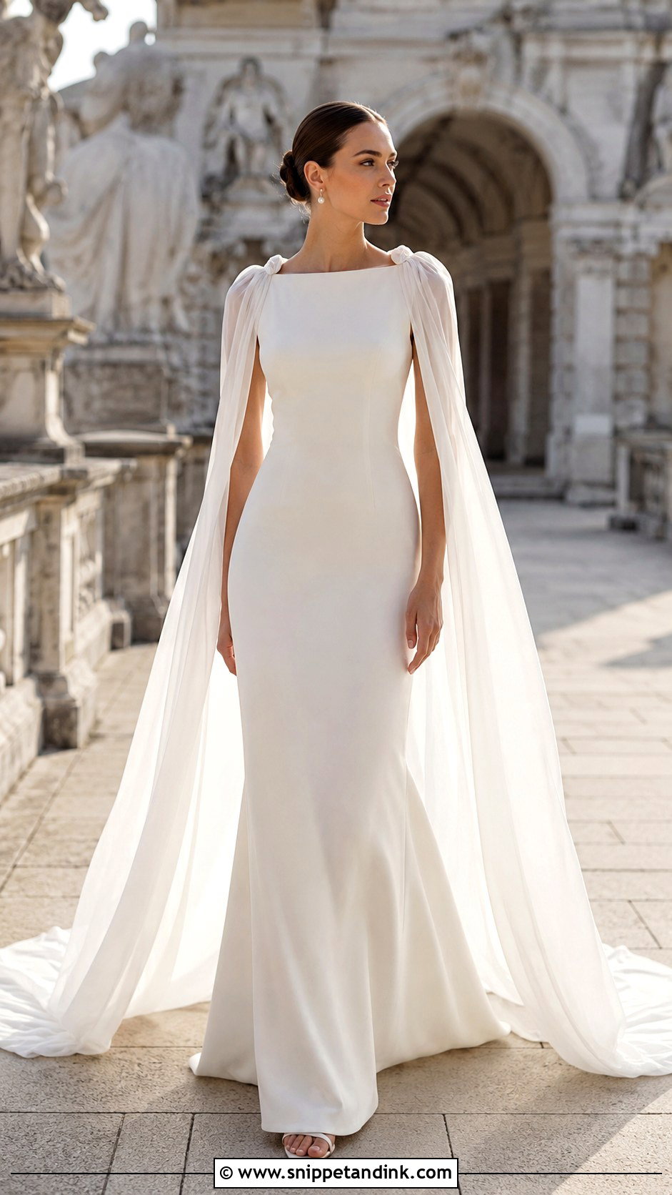 Luxury Cape Wedding Gown - Snippet and Ink - 25 Luxury Wedding Gown Ideas