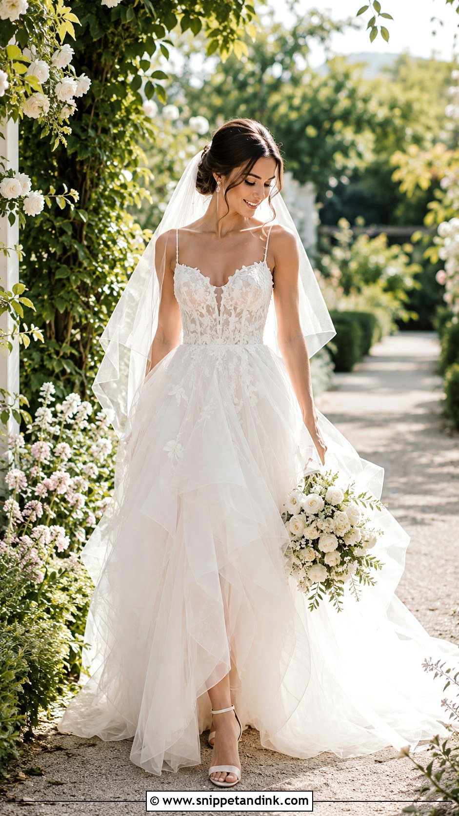 Luxury Floral Applique Wedding Gown - Snippet and Ink - 25 Luxury Wedding Gown Ideas