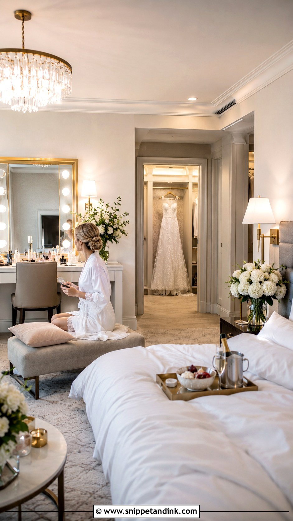 Luxury Hotel Bridal Suite - Snippet and Ink - 20 Bride Suite Ideas