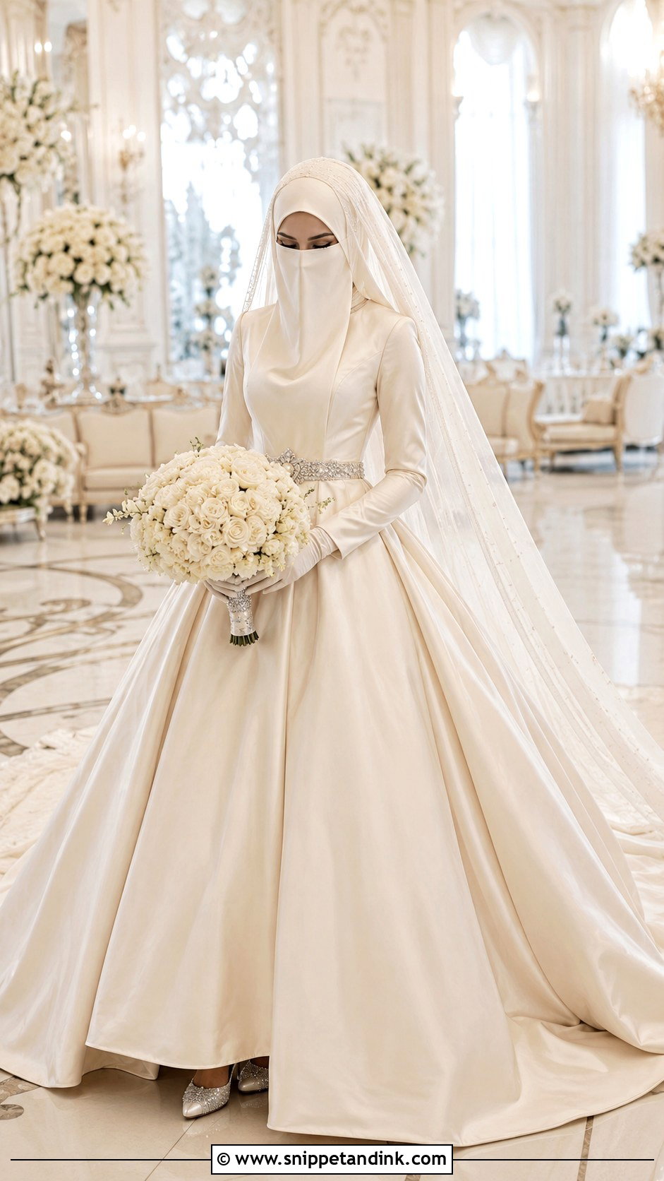 Luxury Niqab Bride Ball Gown - Snippet and Ink - 30 Niqab Bride Ideas