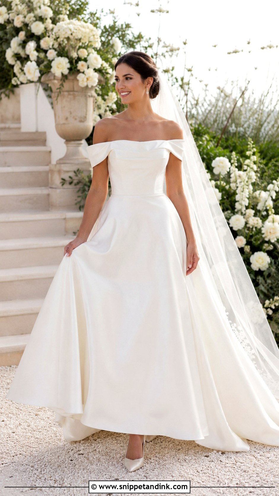 Luxury Off Shoulder Wedding Gown - Snippet and Ink - 25 Luxury Wedding Gown Ideas