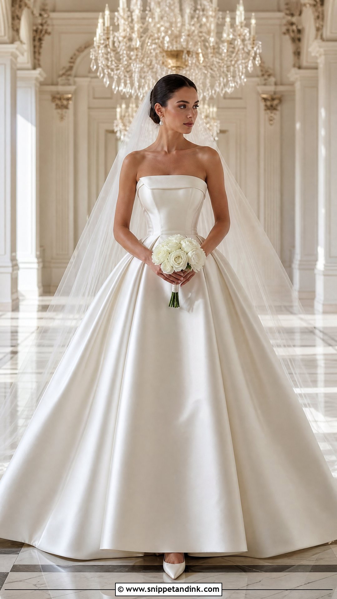 Luxury Satin Ball Gown Wedding Dress - Snippet and Ink - 25 Expensive Wedding Dress Ideas