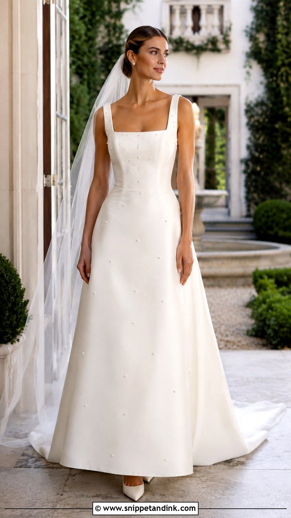 Luxury Square Neck Wedding Gown - Snippet and Ink - 25 Luxury Wedding Gown Ideas