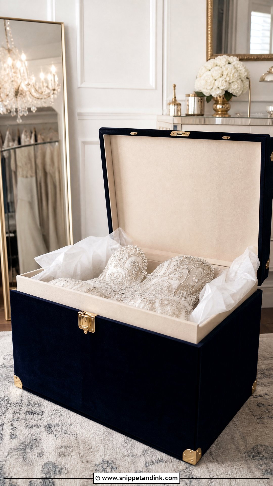 Luxury Velvet Wedding Dress Box - Snippet and Ink - 20 Wedding Dress Box Ideas
