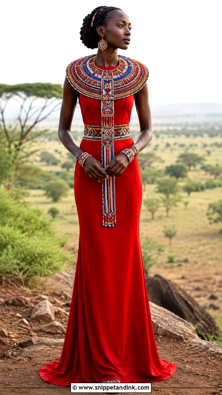 Maasai Beaded African Bridal Gown - Snippet and Ink - 20 African Bridal Wedding Dress Ideas