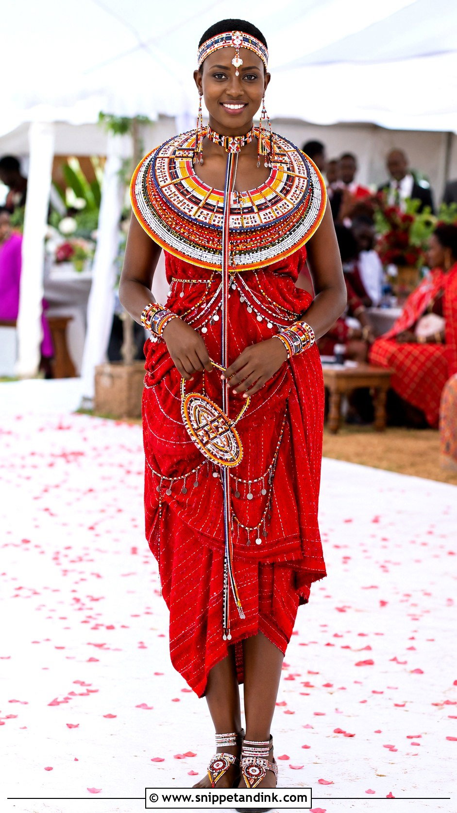 Maasai Beaded Bridal Outfit - Snippet and Ink - 20 African Bridal Ideas