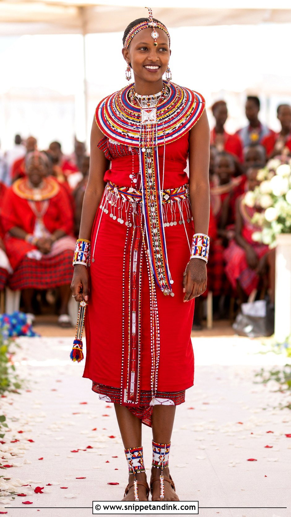 Maasai Beaded Wedding Outfit - Snippet and Ink - 20 Traditional African Wedding Outfits