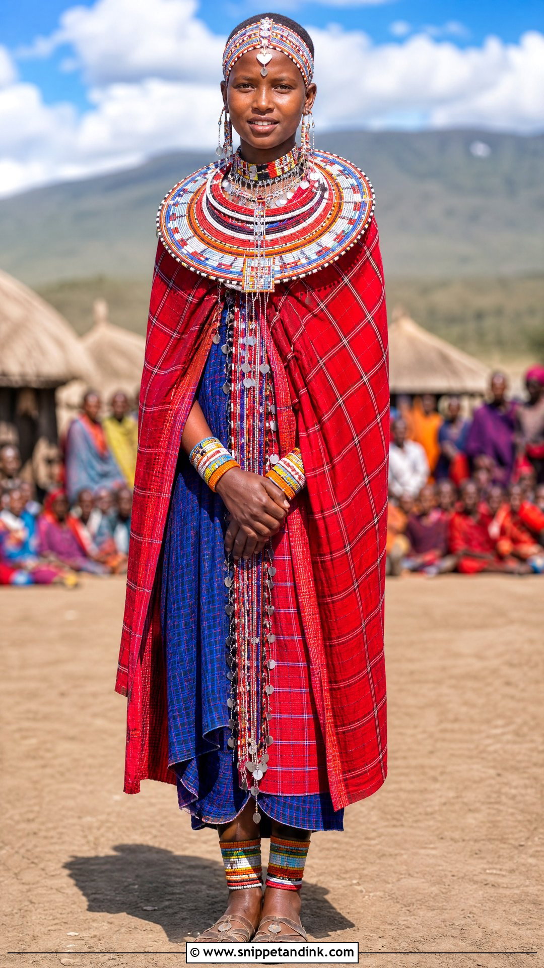 Maasai Traditional Marriage Dress With Shuka And Beadwork - Snippet and Ink - 20 Traditional Marriage Dress for Women Ideas