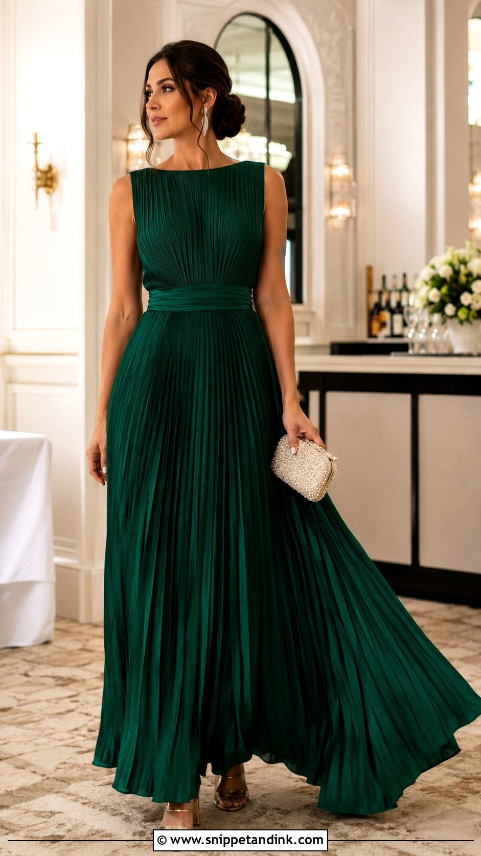 Mac Duggal Pleated Gown - Snippet and Ink - 20 Designer Dresses for Wedding