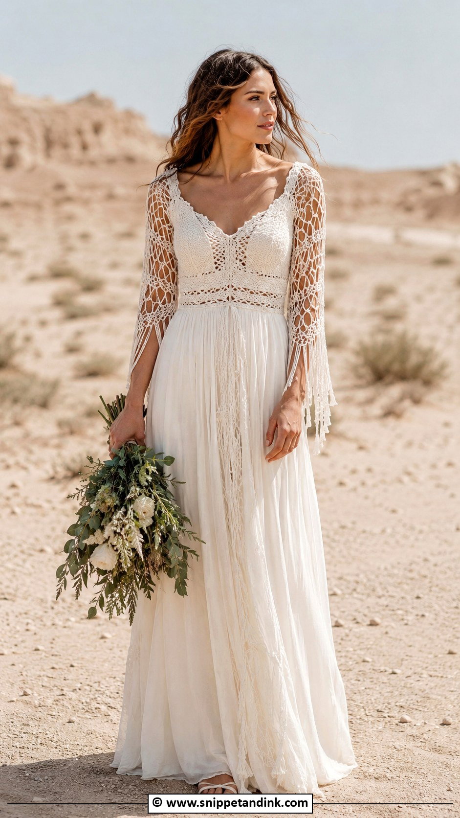 Macrame Wedding Dress - Snippet and Ink - 30 70s Wedding Dress Ideas