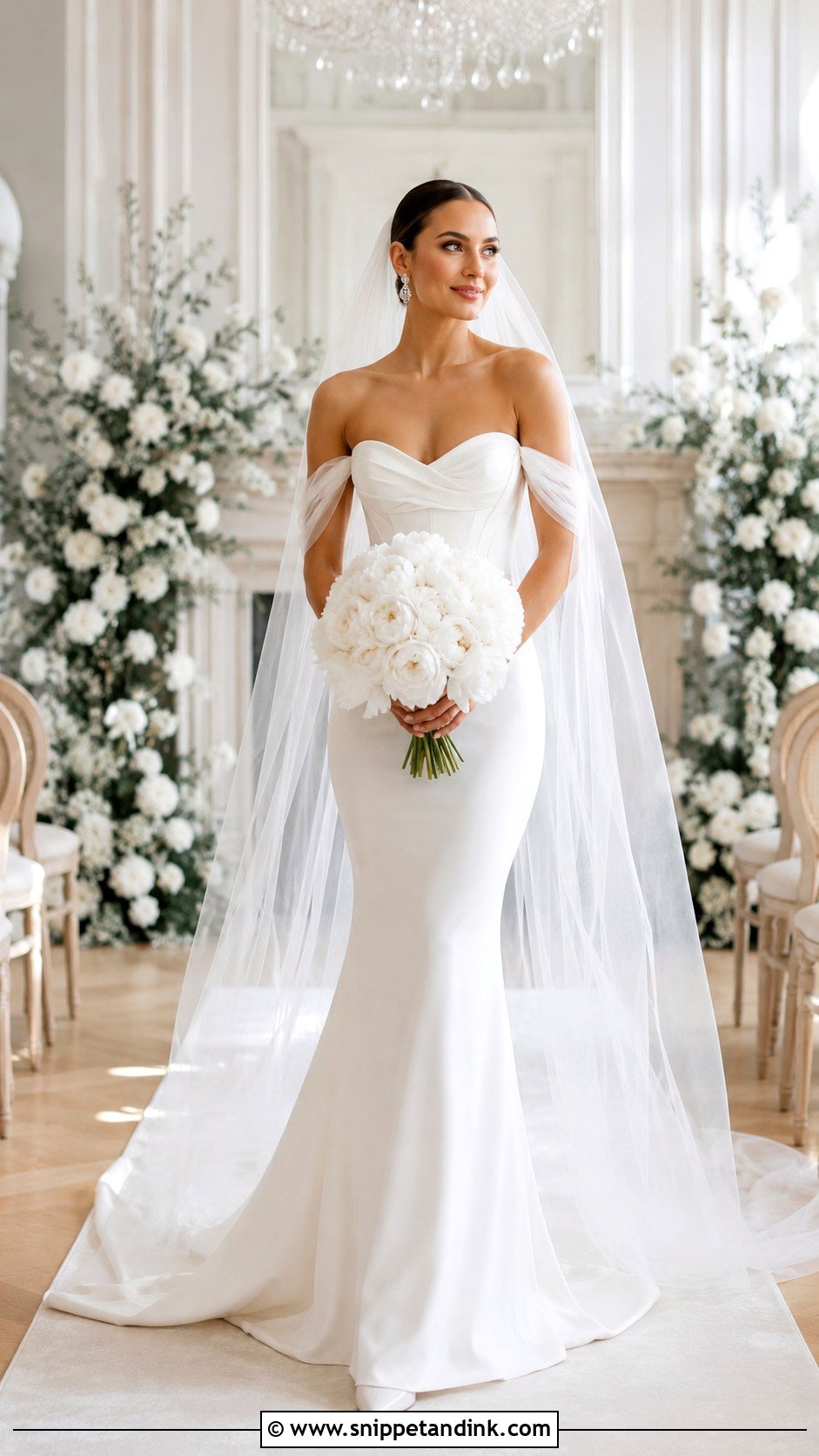 Made With Love Off Shoulder Wedding Dress - Snippet and Ink - 20 Made with Love Wedding Dress Ideas