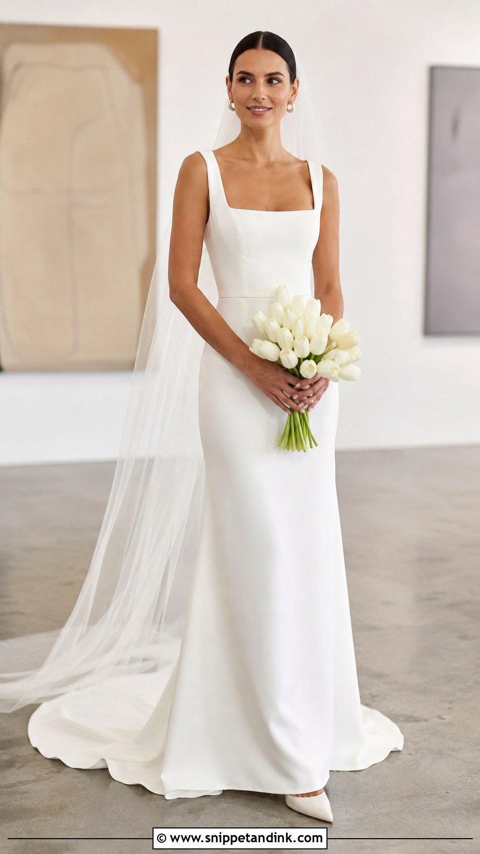 Made With Love Square Neck Wedding Dress - Snippet and Ink - 20 Made with Love Wedding Dress Ideas