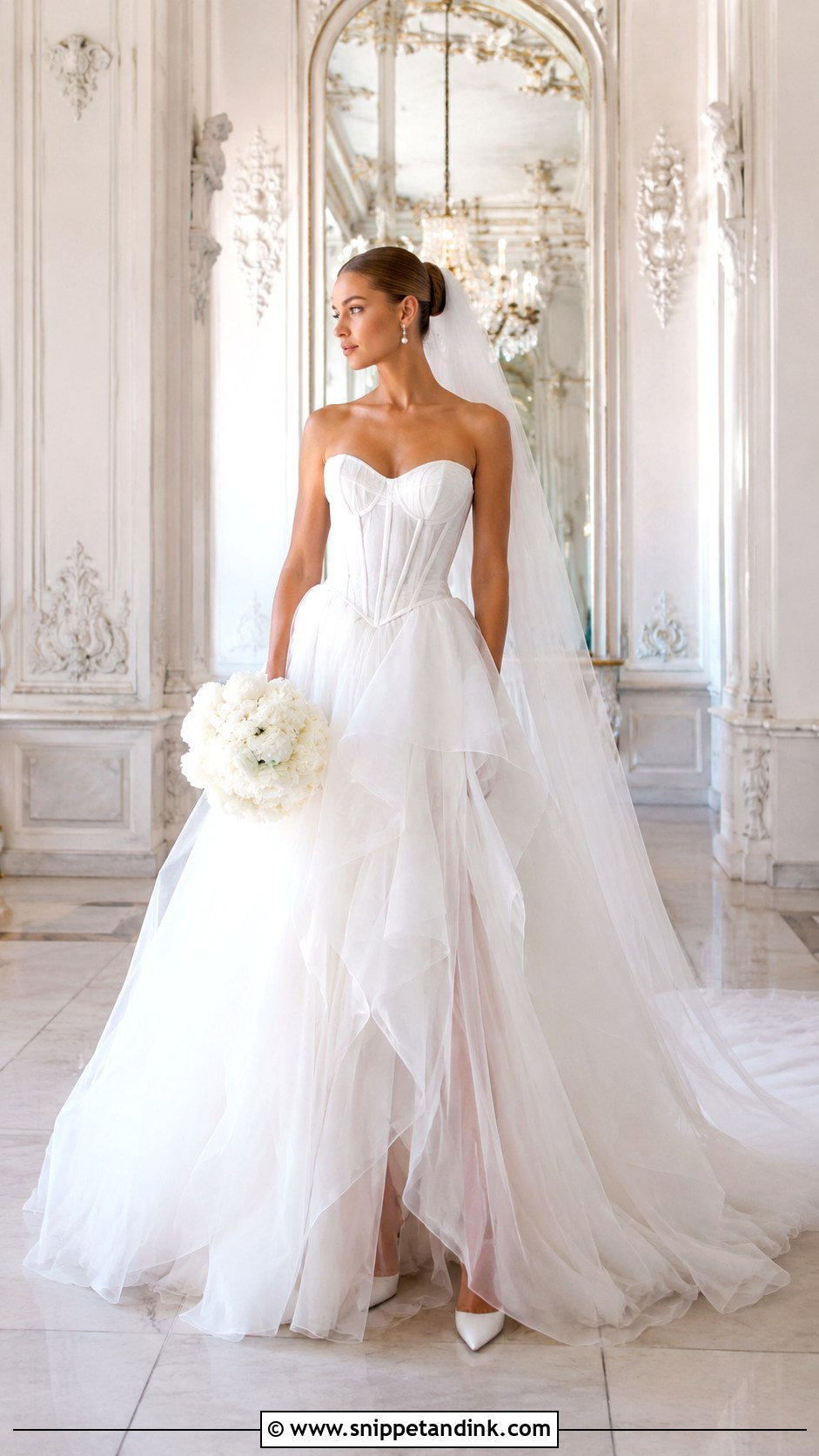 Madi Lane Basque Waist Wedding Dress - Snippet and Ink - 20 Madi Lane Ideas