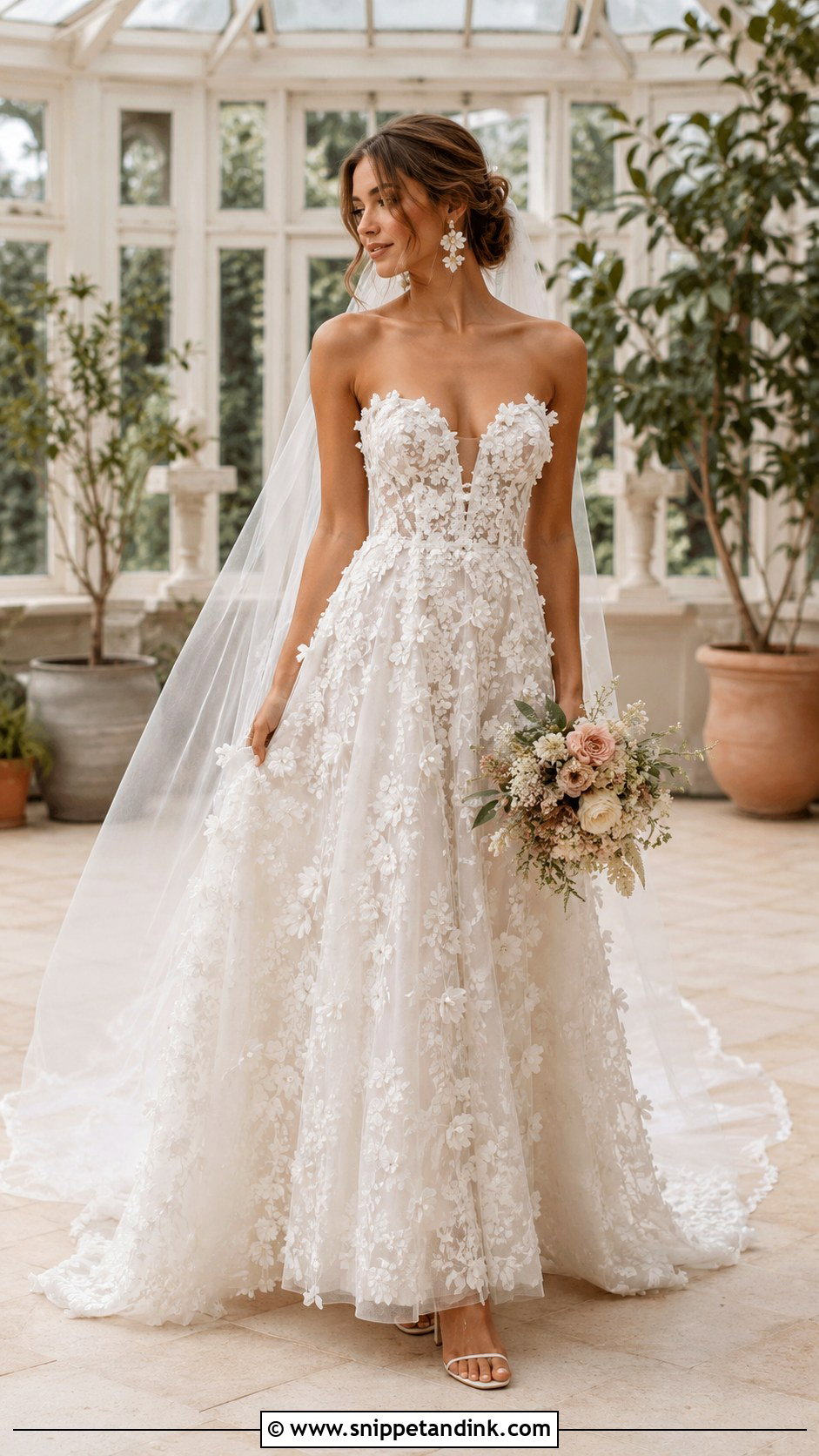 Madi Lane Floral Applique Wedding Dress - Snippet and Ink - 20 Madi Lane Wedding Dress Ideas