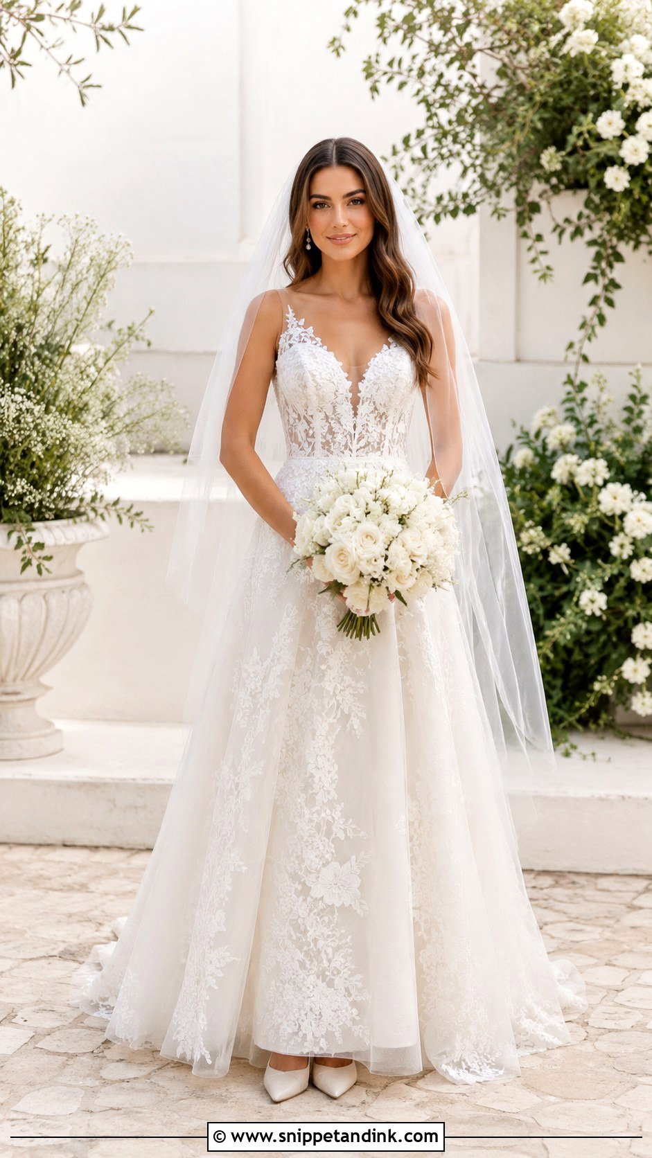 Madi Lane Lace A Line Wedding Dress - Snippet and Ink - 20 Madi Lane Wedding Dress Ideas