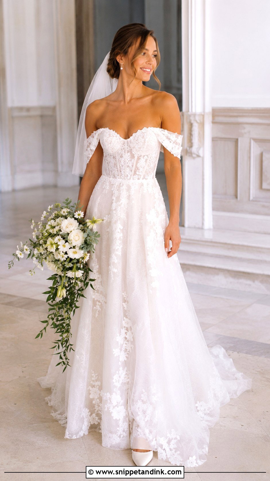 Madi Lane Off The Shoulder Wedding Dress - Snippet and Ink - 20 Madi Lane Ideas