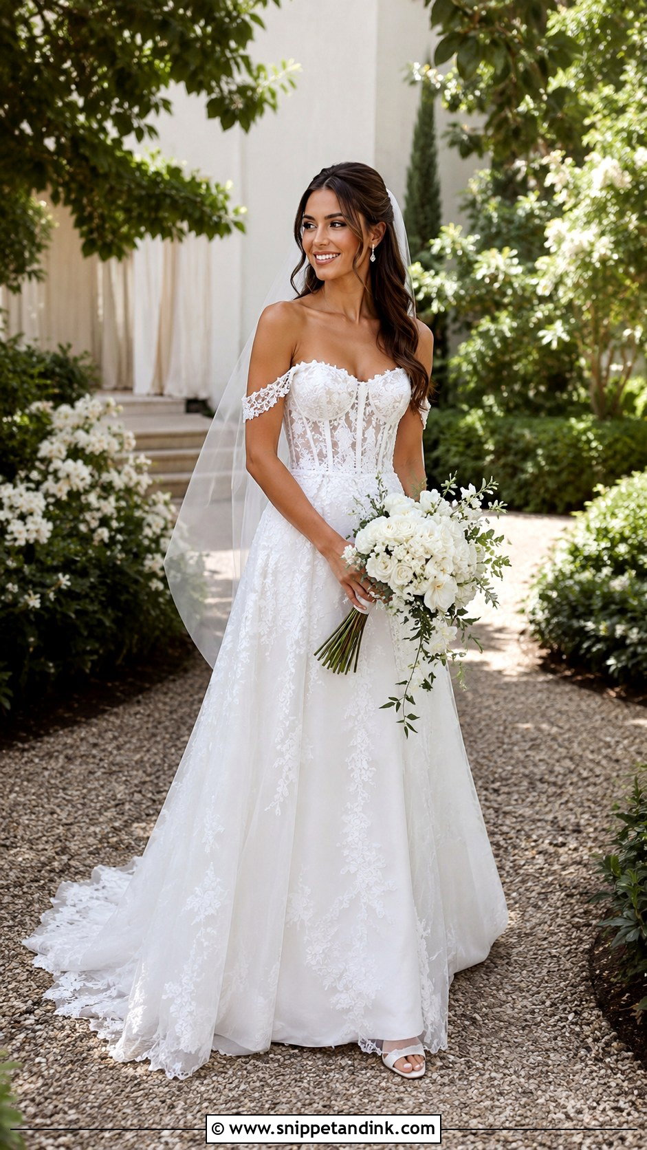 Madi Lane Off The Shoulder Wedding Dress - Snippet and Ink - 20 Madi Lane Wedding Dress Ideas