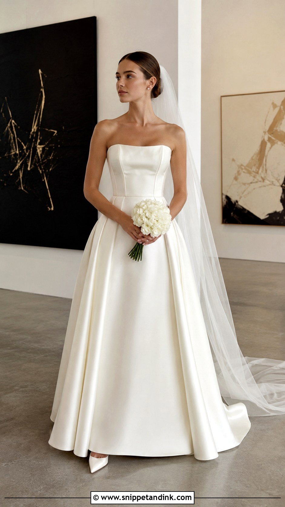 Madi Lane Satin A Line Wedding Dress - Snippet and Ink - 20 Madi Lane Wedding Dress Ideas